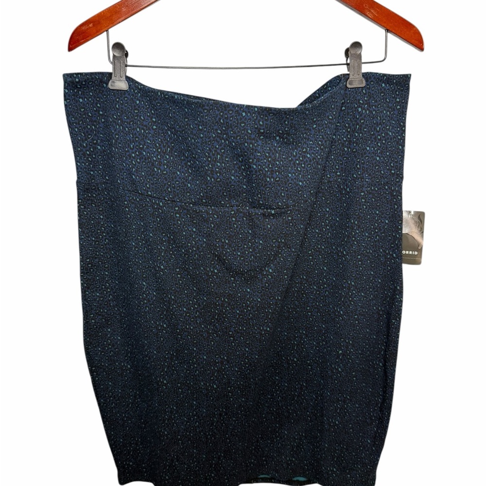 Torrid Women's Dark Blue Printed Pencil Skirt Plus 2X - Picture 3 of 6
